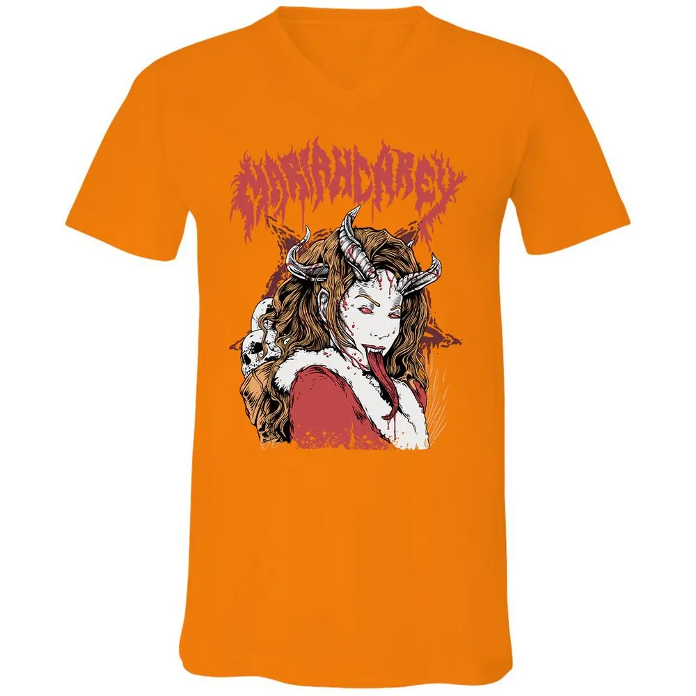 Unisex V-Neck T-Shirt - GHM9T5Z1 - Orange - 11