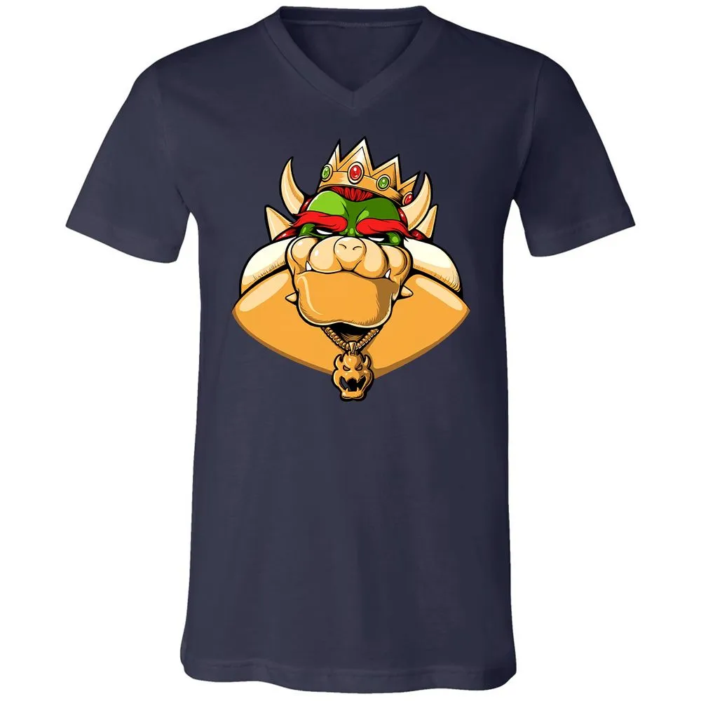 Unisex V-Neck T-Shirt - 4B3V2FG3 - Navy - 2