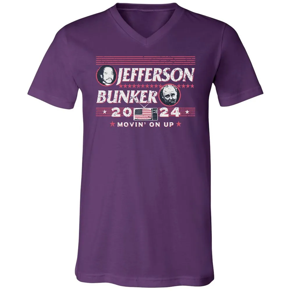 Unisex V-Neck T-Shirt - H4NS4AXM - Team Purple - 9