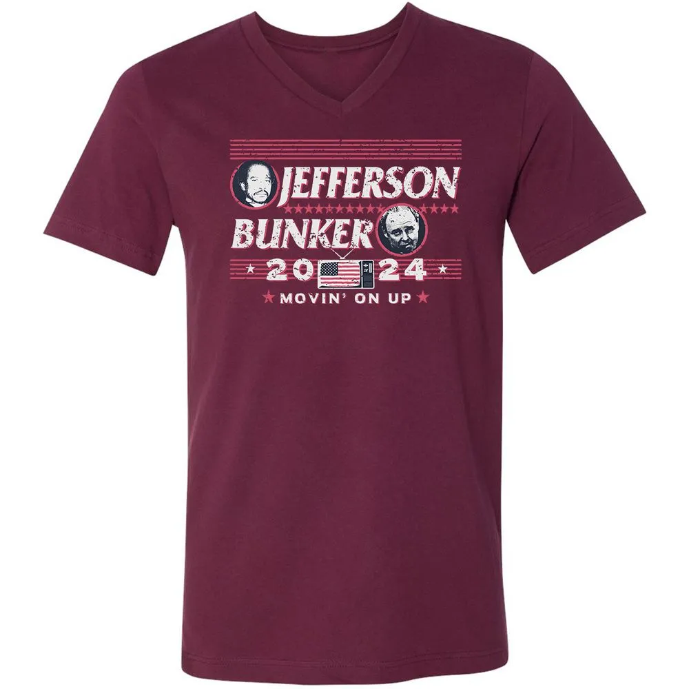 Unisex V-Neck T-Shirt - H4NS4AXM - Maroon - 6
