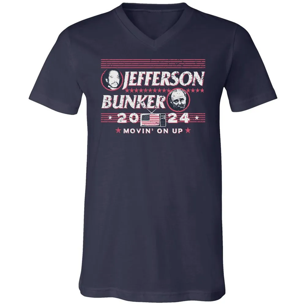 Unisex V-Neck T-Shirt - H4NS4AXM - Navy - 2