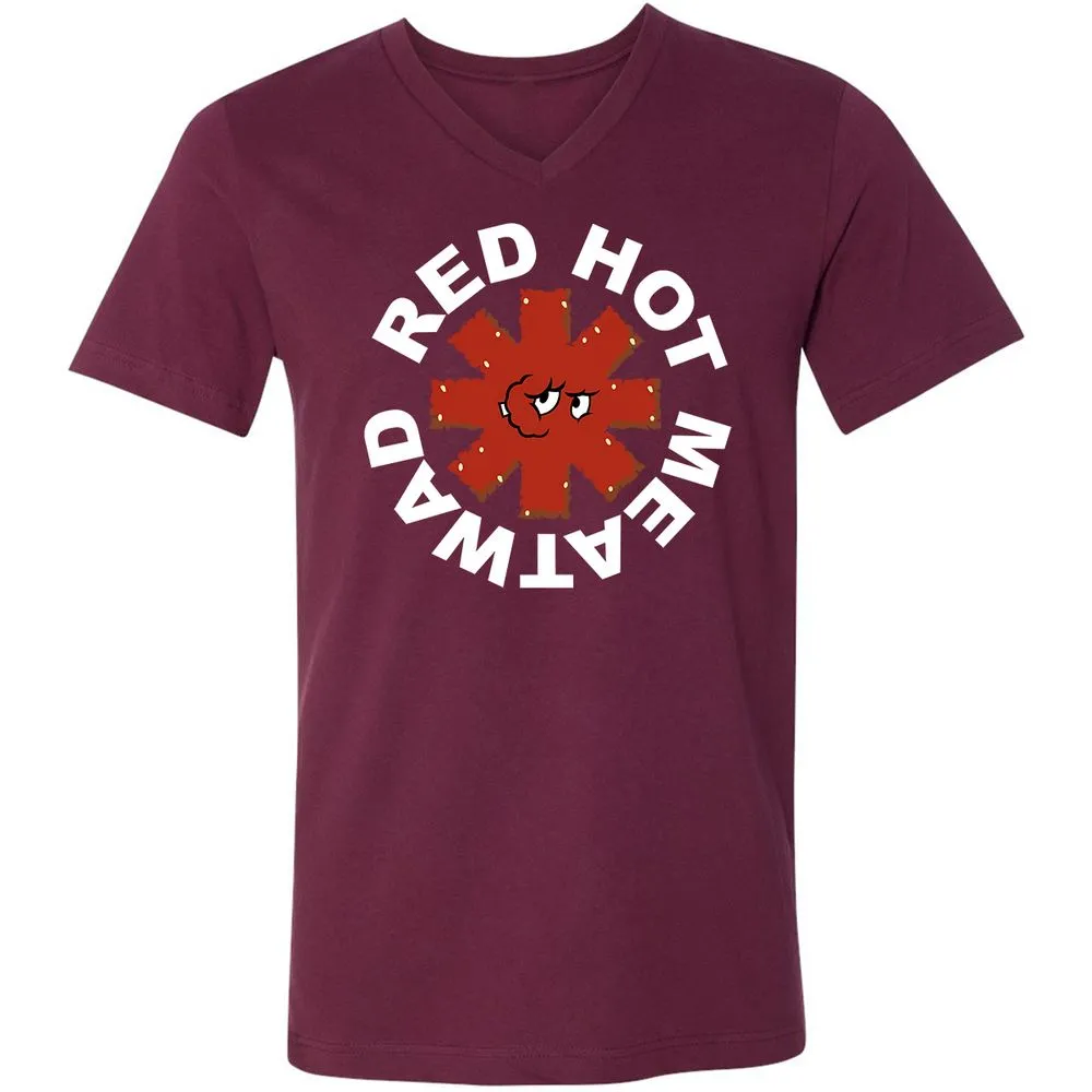 Unisex V-Neck T-Shirt - Z9ZL6VYN - Maroon - 6