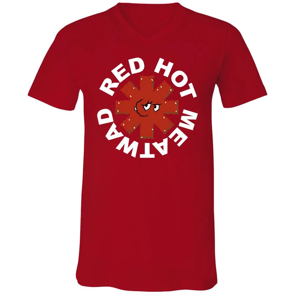 Unisex V-Neck T-Shirt - Z9ZL6VYN - Red - 3