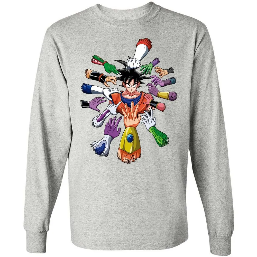 Long Sleeve T-Shirt - HCKKAJFD - Ash - 7