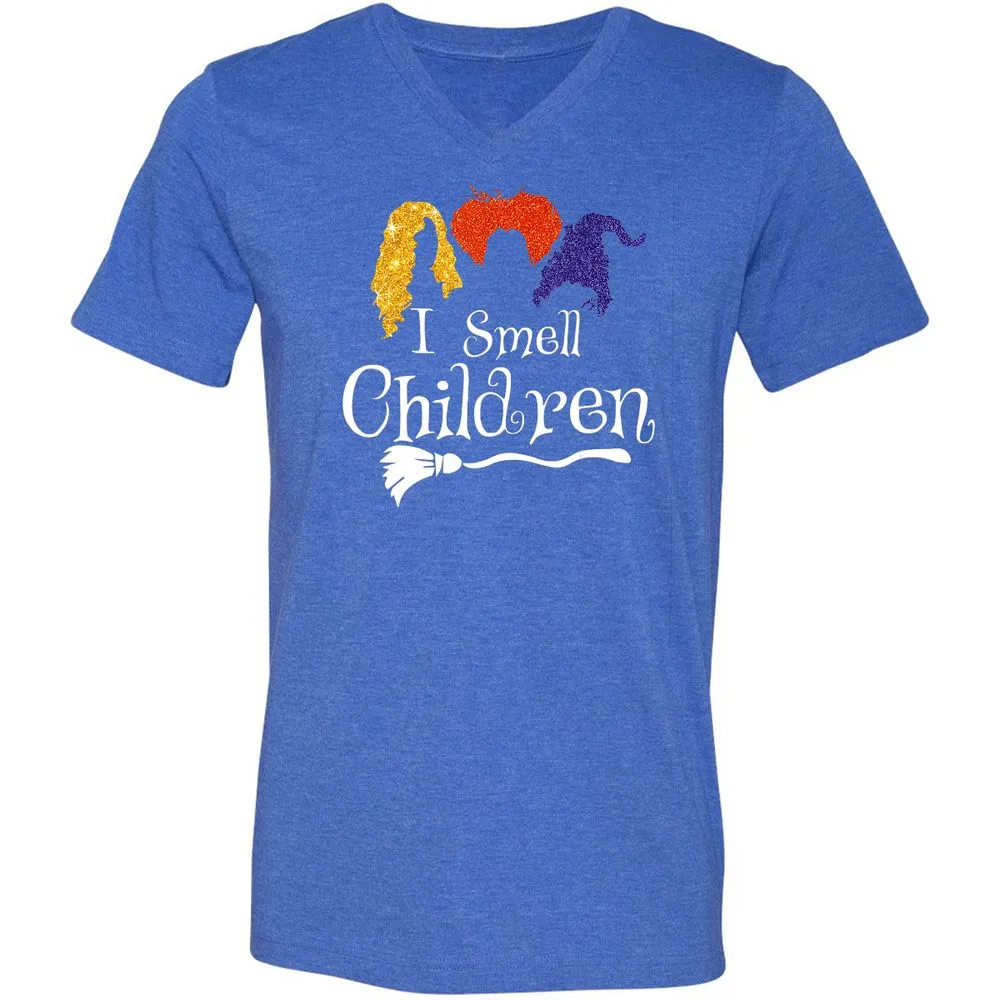 Unisex V-Neck T-Shirt - MFDF78UX - Heather True Royal - 14