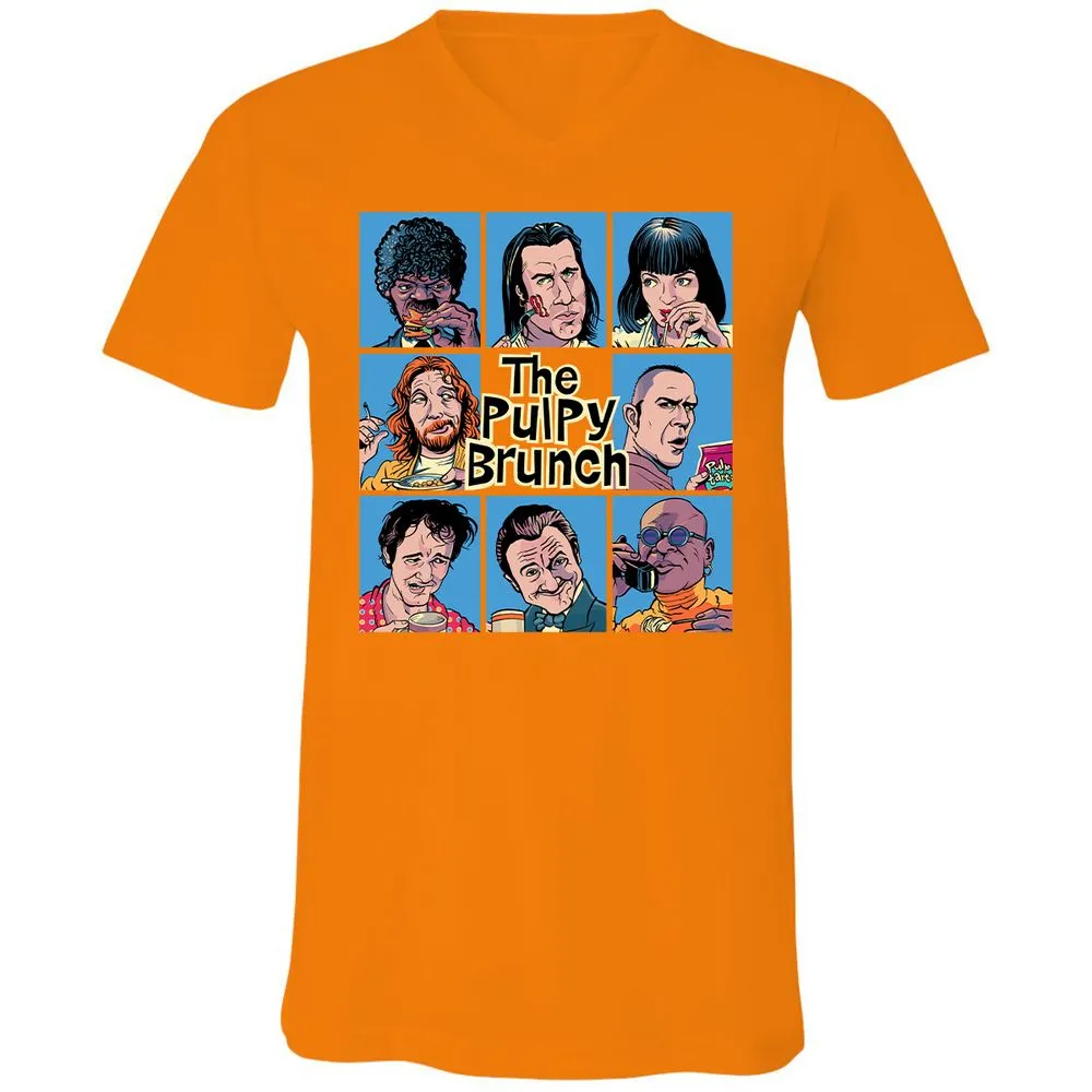 Unisex V-Neck T-Shirt - M234R38U - Orange - 11
