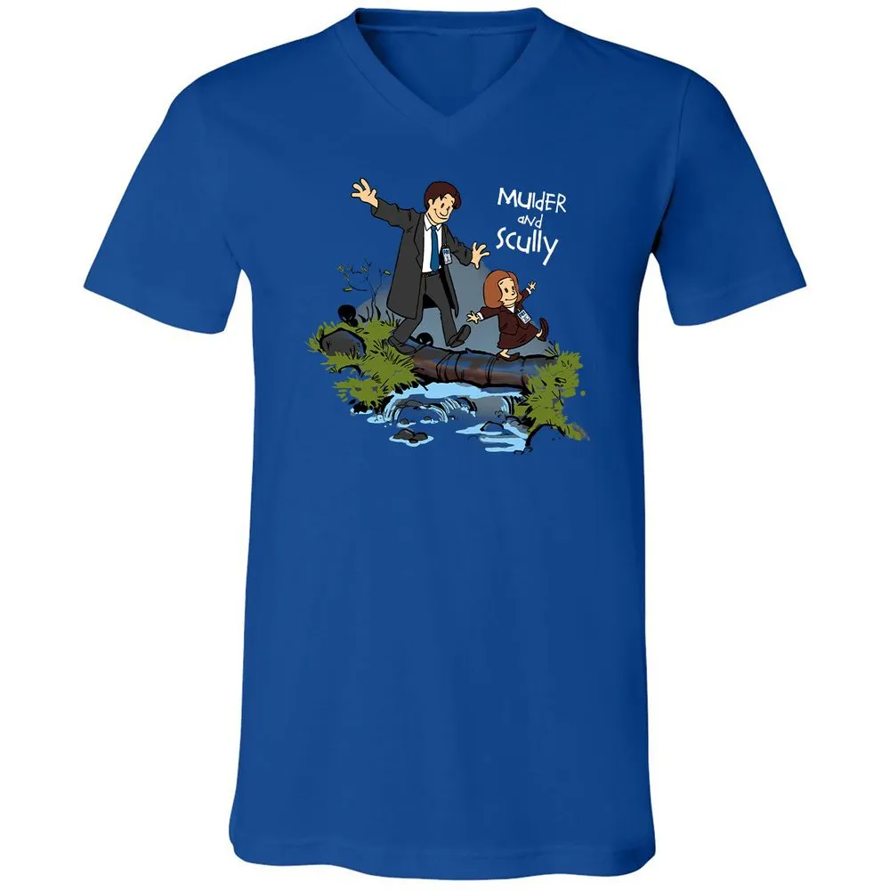 Unisex V-Neck T-Shirt - D8ASUAR5 - True Royal - 4