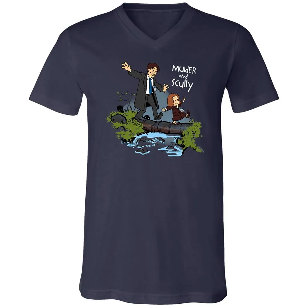 Unisex V-Neck T-Shirt - D8ASUAR5 - Navy - 2