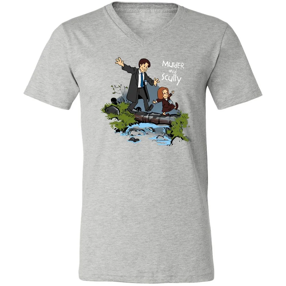 Unisex V-Neck T-Shirt - D8ASUAR5 - Athletic Heather - 7