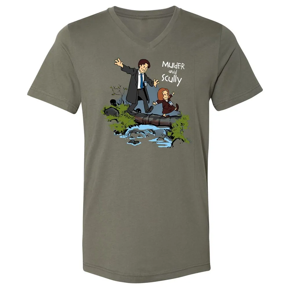 Unisex V-Neck T-Shirt - D8ASUAR5 - Military Green - 10
