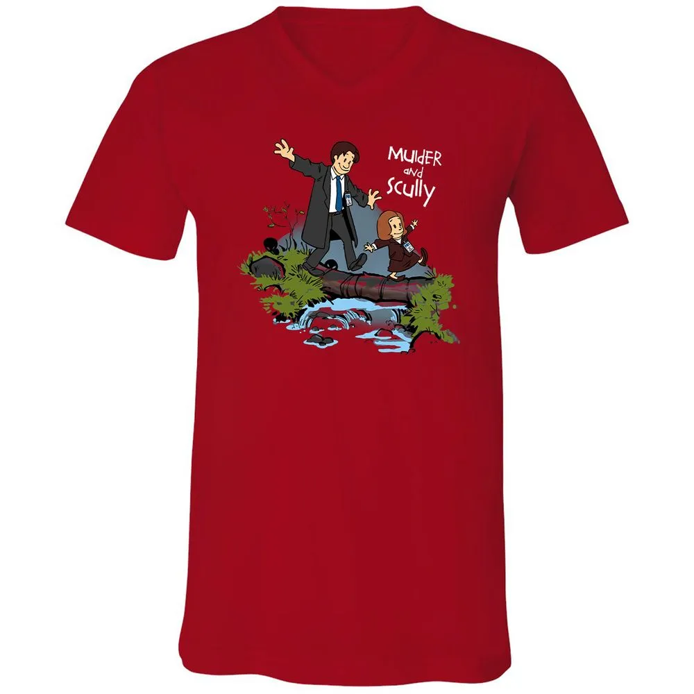 Unisex V-Neck T-Shirt - D8ASUAR5 - Red - 3