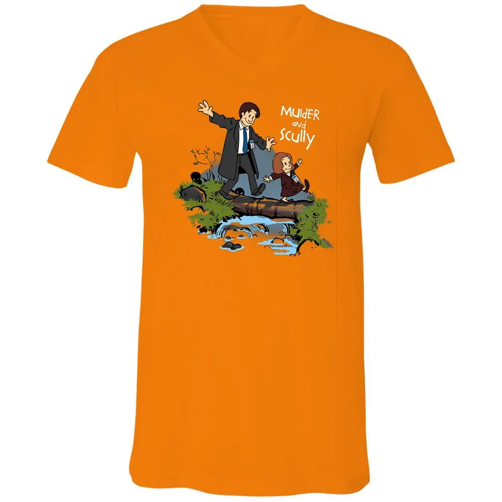 Unisex V-Neck T-Shirt - D8ASUAR5 - Orange - 11