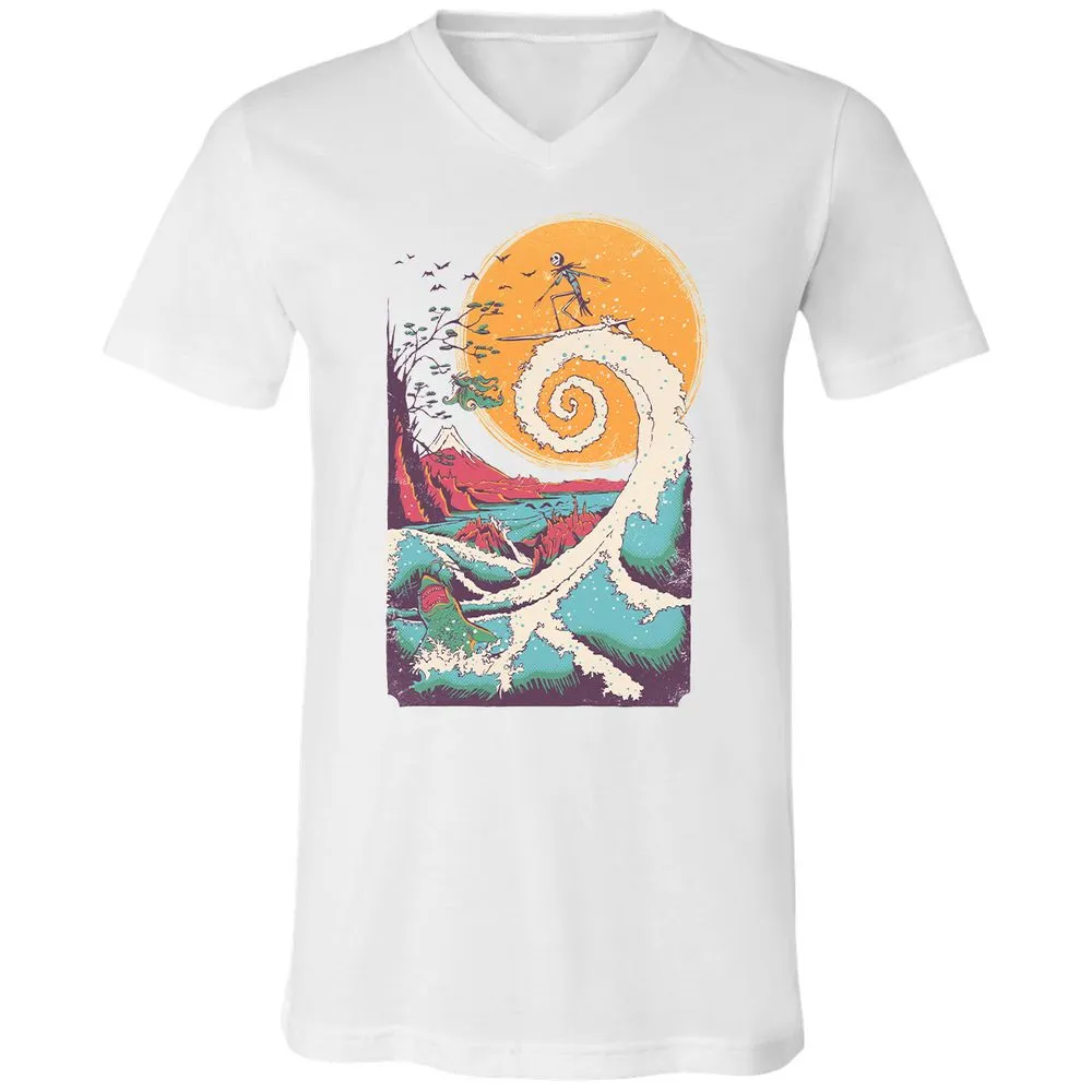 Unisex V-Neck T-Shirt - 5FHYNHPJ - White - 5