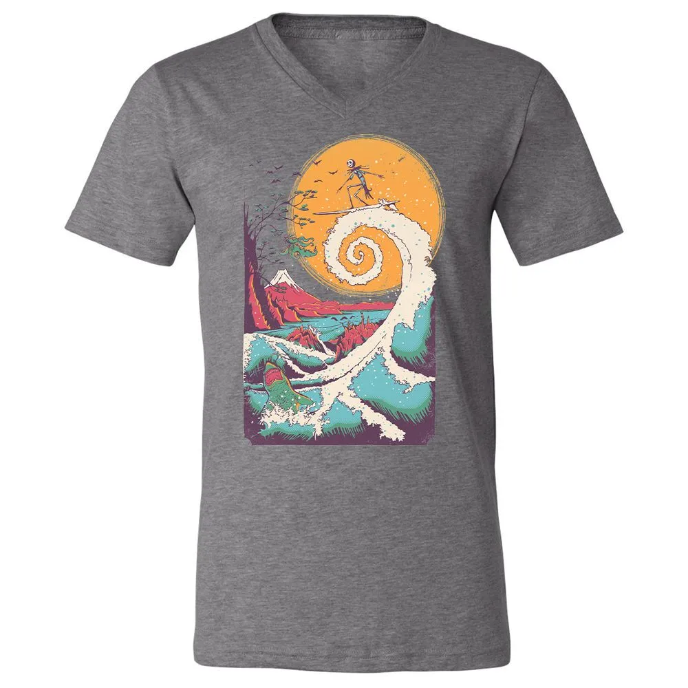 Unisex V-Neck T-Shirt - 5FHYNHPJ - Deep Heather - 13