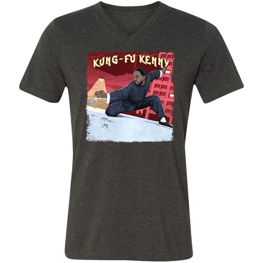 Unisex V-Neck T-Shirt - 7YE8R5FH - Dark Grey Heather - 8