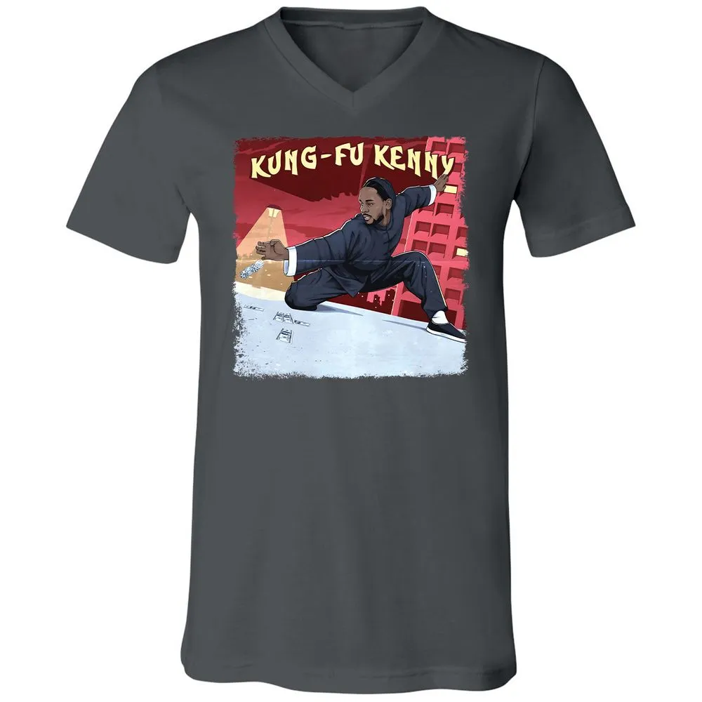 Unisex V-Neck T-Shirt - 7YE8R5FH - Asphalt - 12