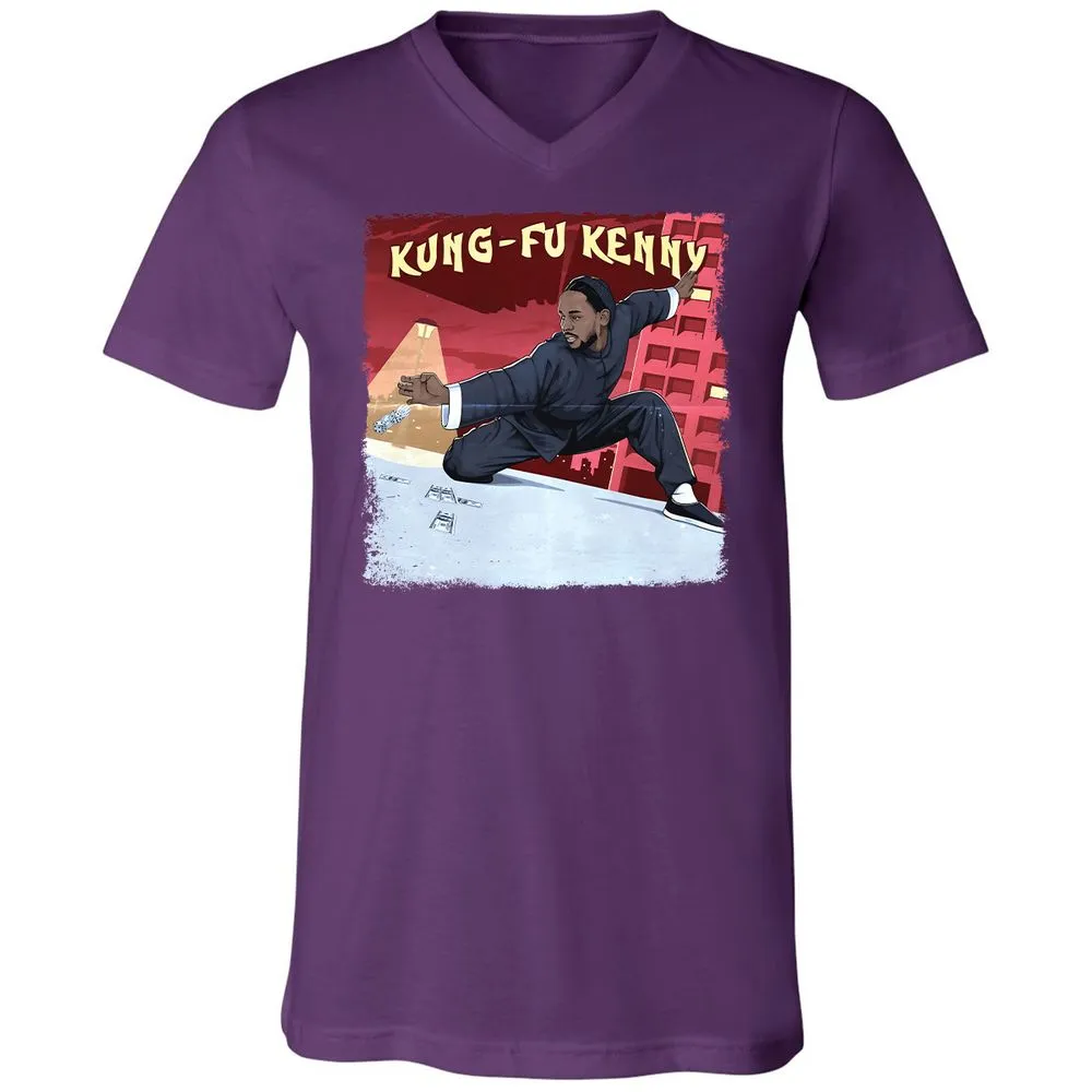 Unisex V-Neck T-Shirt - 7YE8R5FH - Team Purple - 9