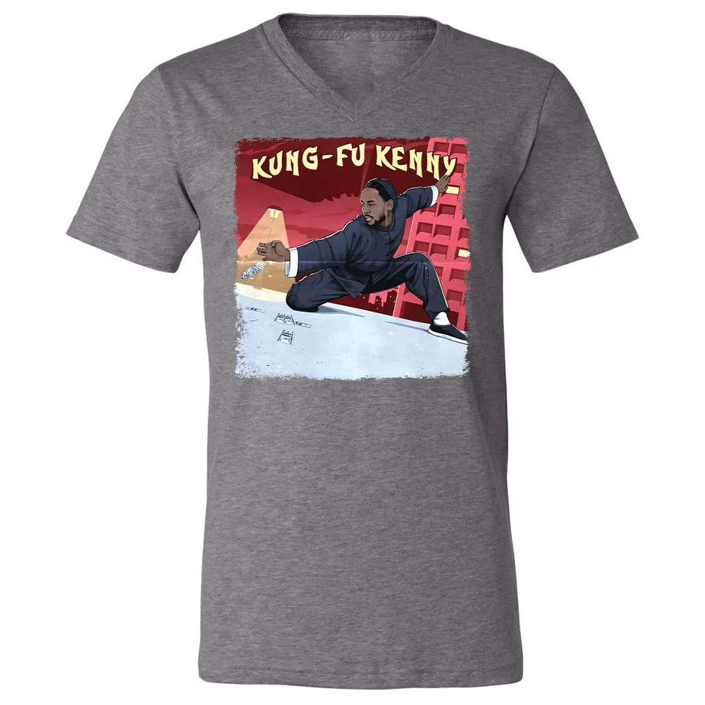 Unisex V-Neck T-Shirt - 7YE8R5FH - Deep Heather - 13