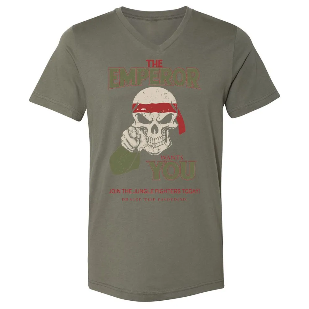 Unisex V-Neck T-Shirt - 1GTAUF2A - Military Green - 10