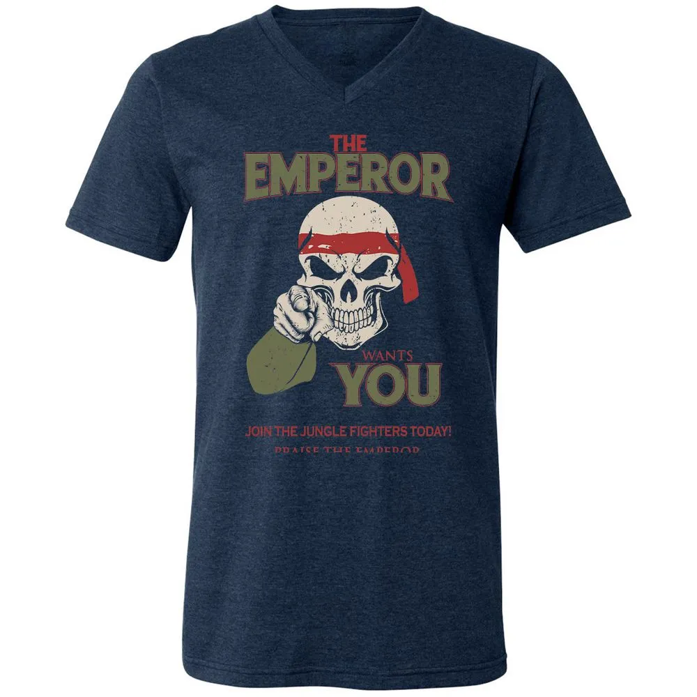 Unisex V-Neck T-Shirt - 1GTAUF2A - Heather Navy - 15