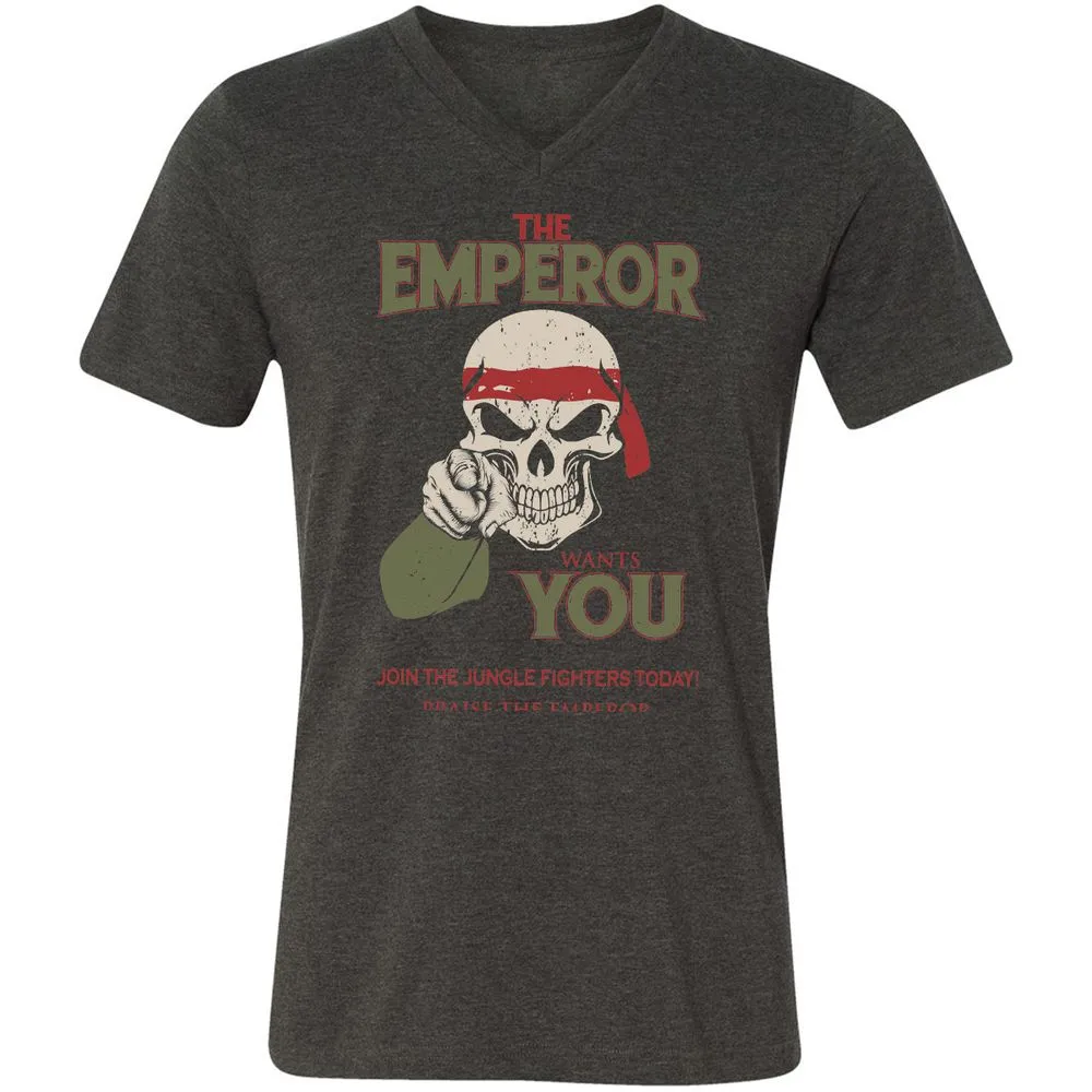 Unisex V-Neck T-Shirt - 1GTAUF2A - Dark Grey Heather - 8