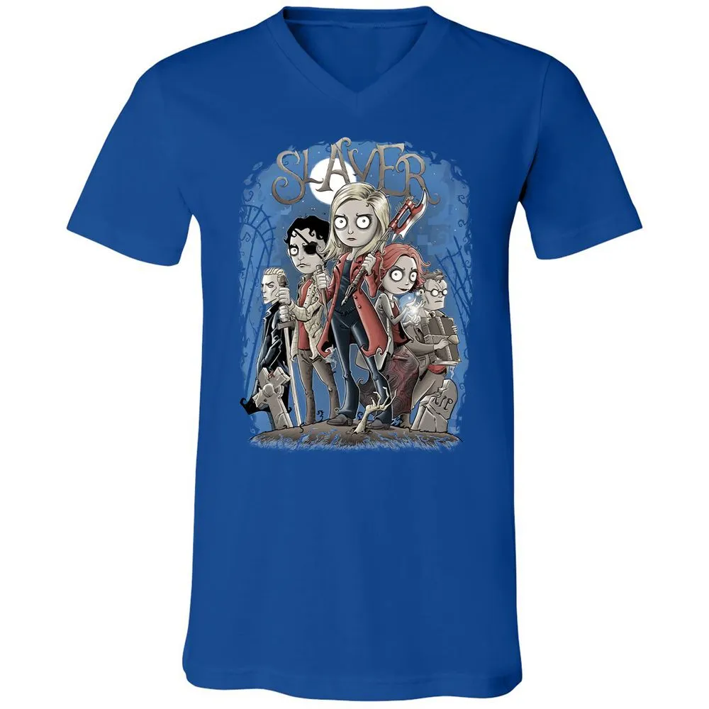 Unisex V-Neck T-Shirt - X28B66NS - True Royal - 4