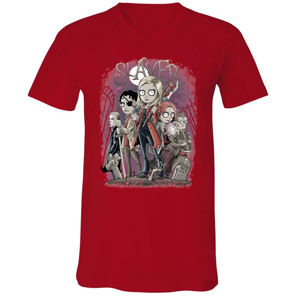 Unisex V-Neck T-Shirt - X28B66NS - Red - 3