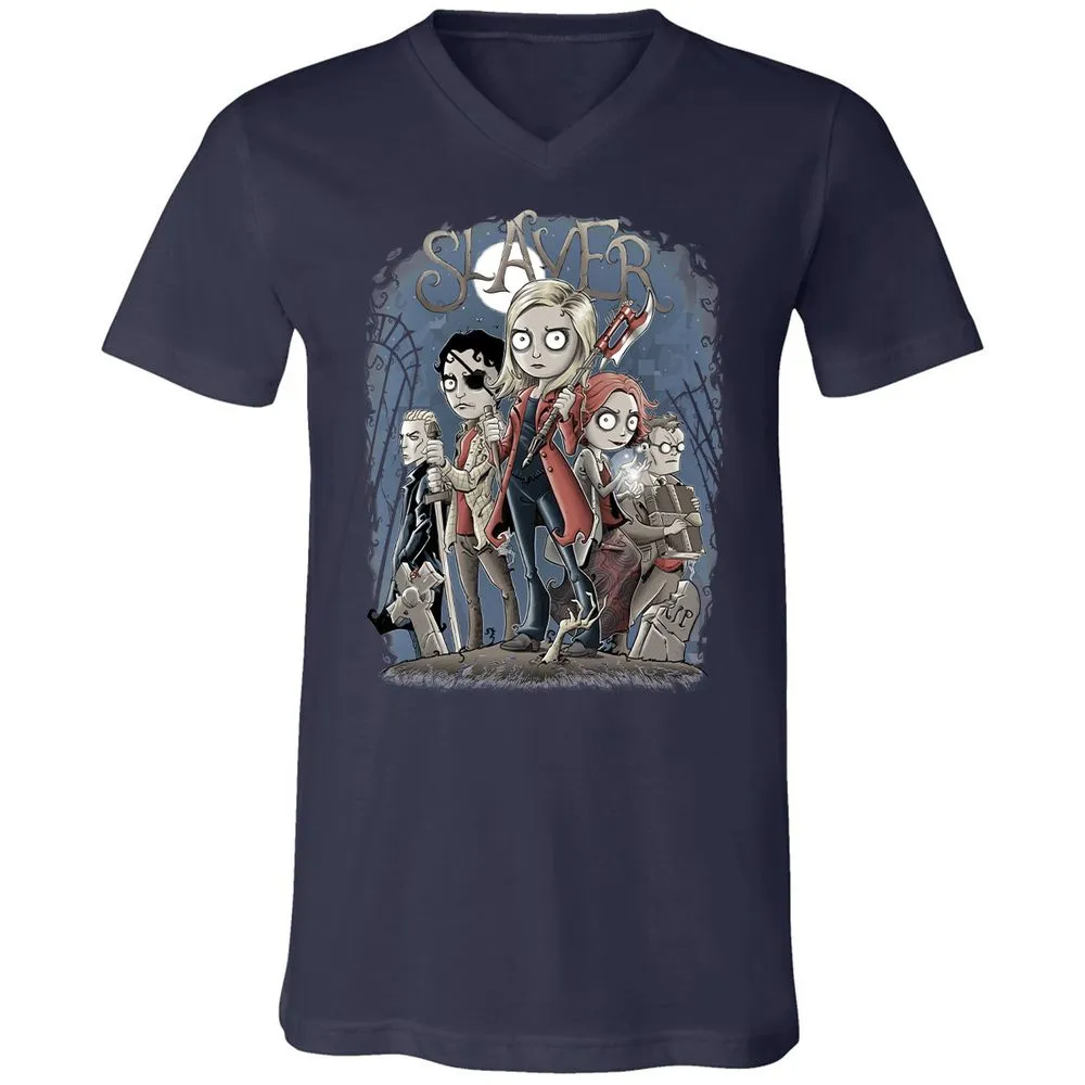 Unisex V-Neck T-Shirt - X28B66NS - Navy - 2