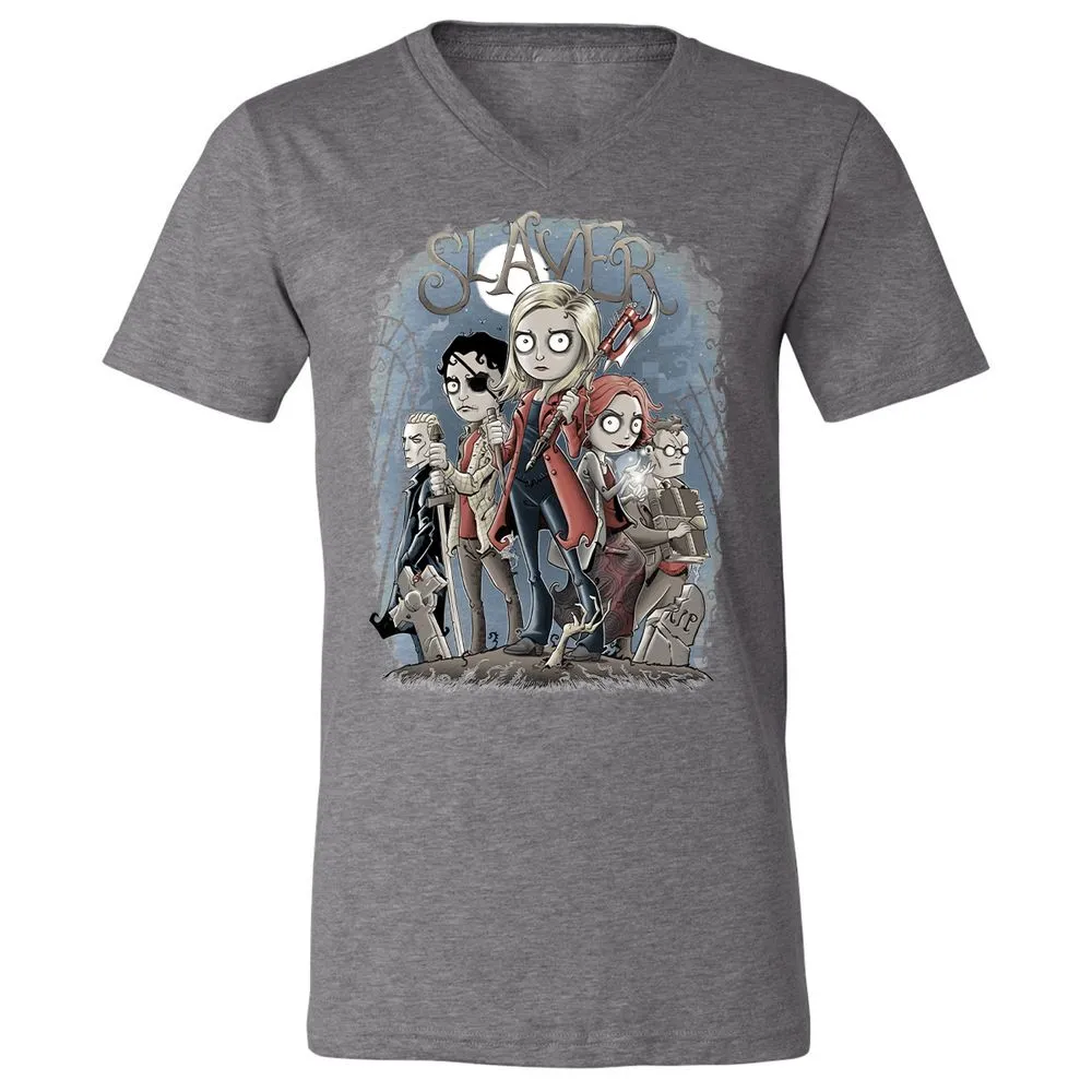 Unisex V-Neck T-Shirt - X28B66NS - Deep Heather - 13