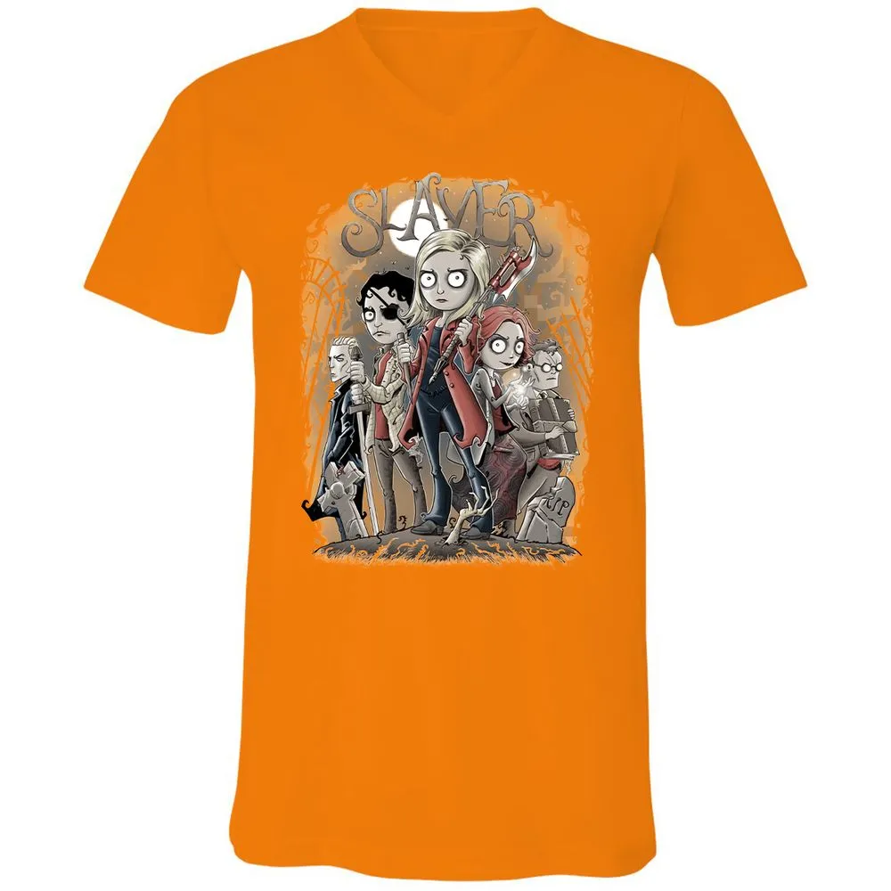 Unisex V-Neck T-Shirt - X28B66NS - Orange - 11