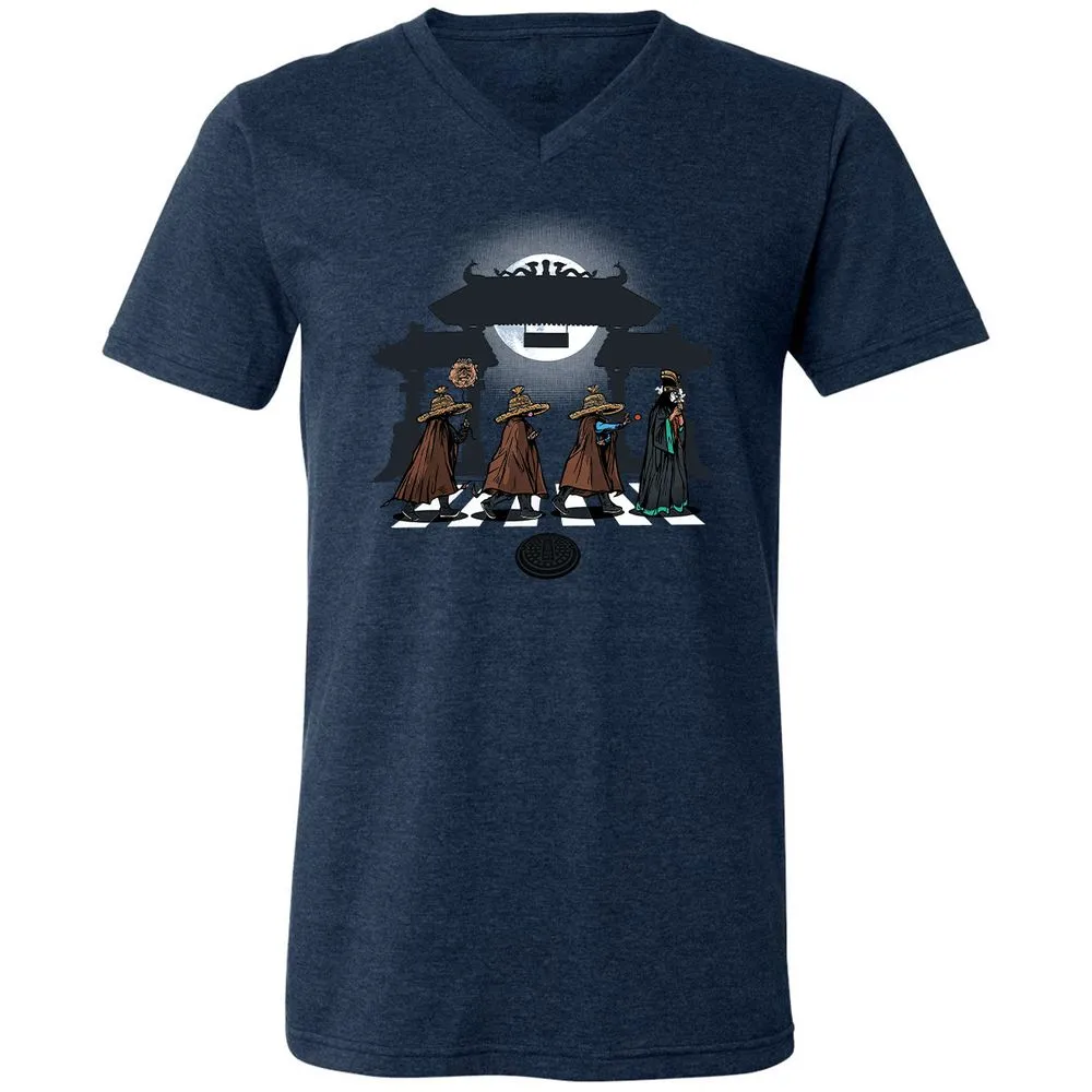Unisex V-Neck T-Shirt - 912LZTRD - Heather Navy - 15