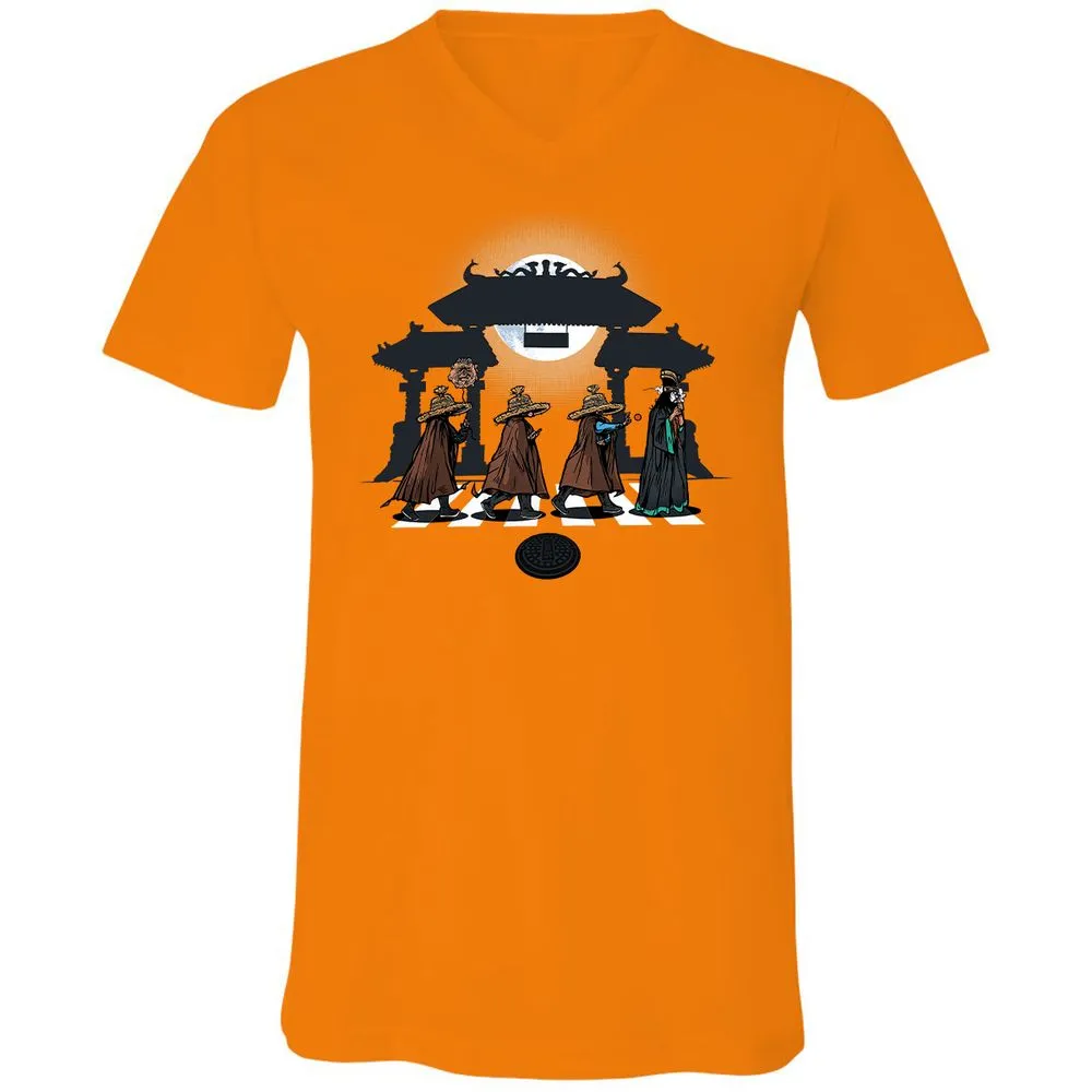 Unisex V-Neck T-Shirt - 912LZTRD - Orange - 11