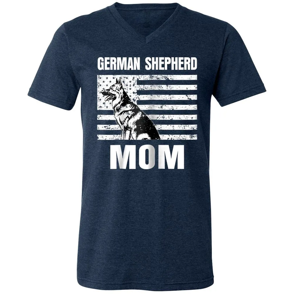 Unisex V-Neck T-Shirt - HZMVDJ22 - Heather Navy - 15