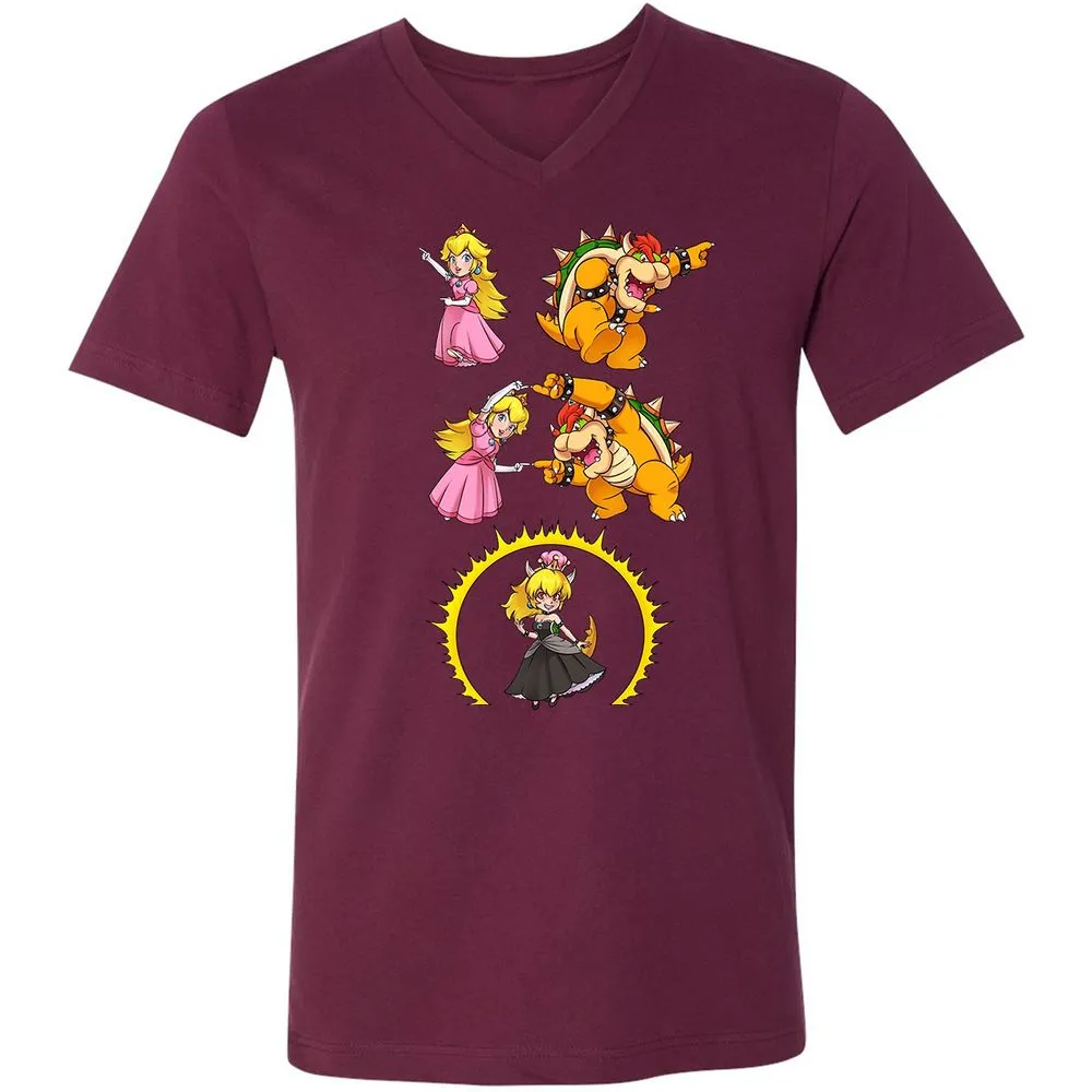 Unisex V-Neck T-Shirt - JT5EX52S - Maroon - 6