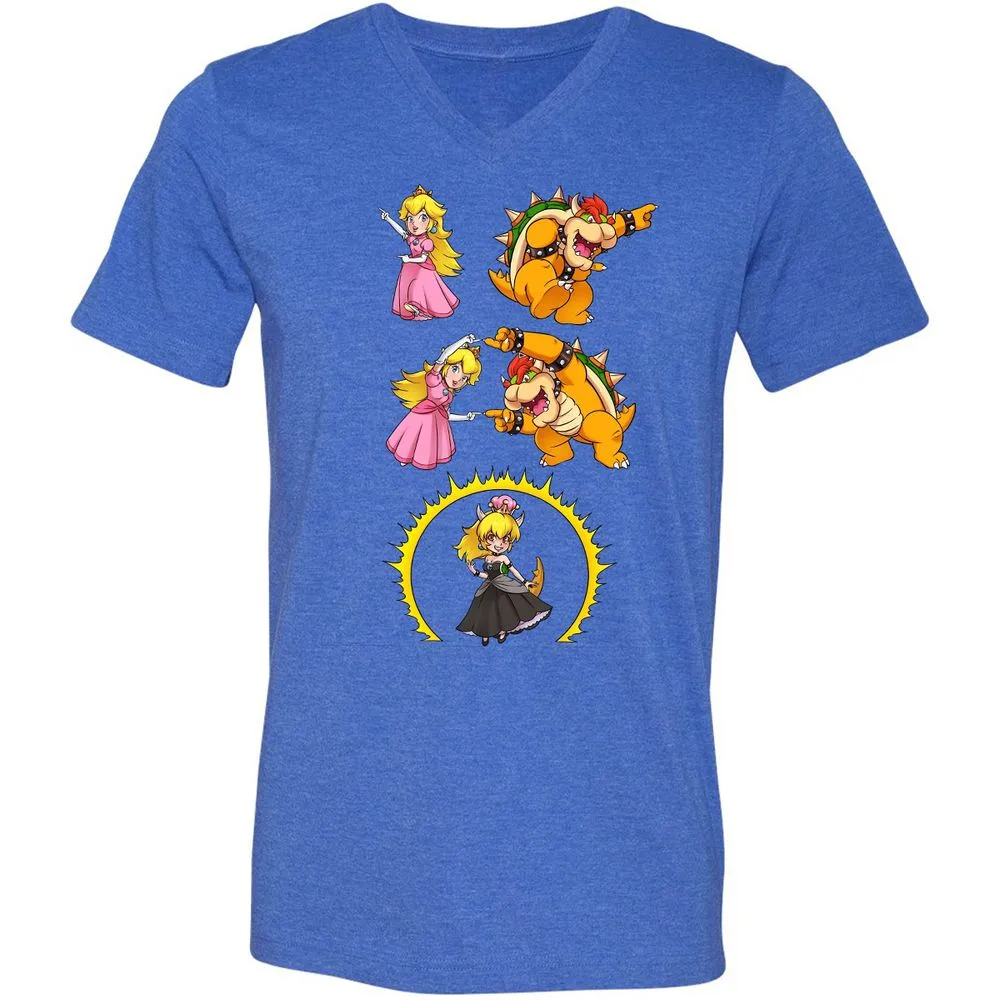 Unisex V-Neck T-Shirt - JT5EX52S - Heather True Royal - 14