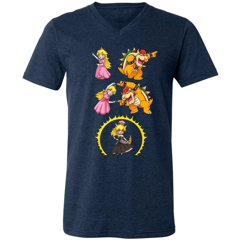 Unisex V-Neck T-Shirt - JT5EX52S - Heather Navy - 15