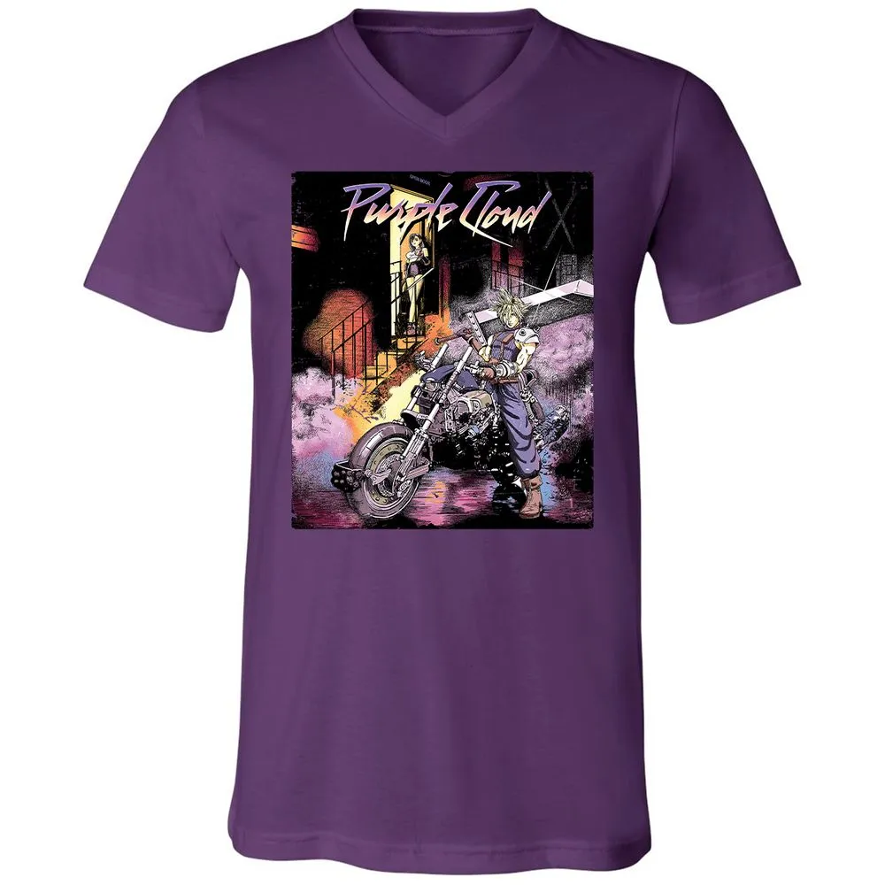 Unisex V-Neck T-Shirt - 7CMVHTGE - Team Purple - 9