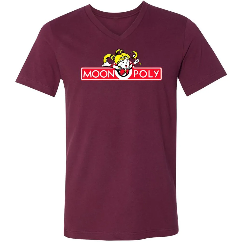 Unisex V-Neck T-Shirt - TA38M1JP - Maroon - 6
