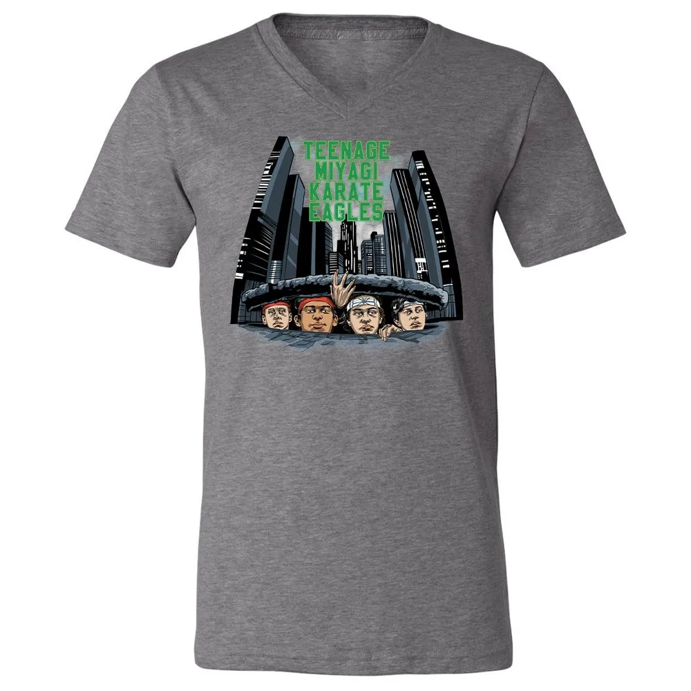 Unisex V-Neck T-Shirt - 5XU6JFTM - Deep Heather - 13