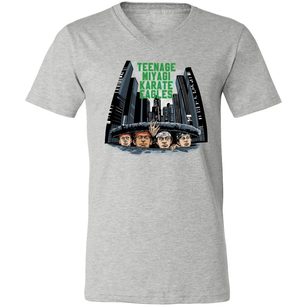 Unisex V-Neck T-Shirt - 5XU6JFTM - Athletic Heather - 7
