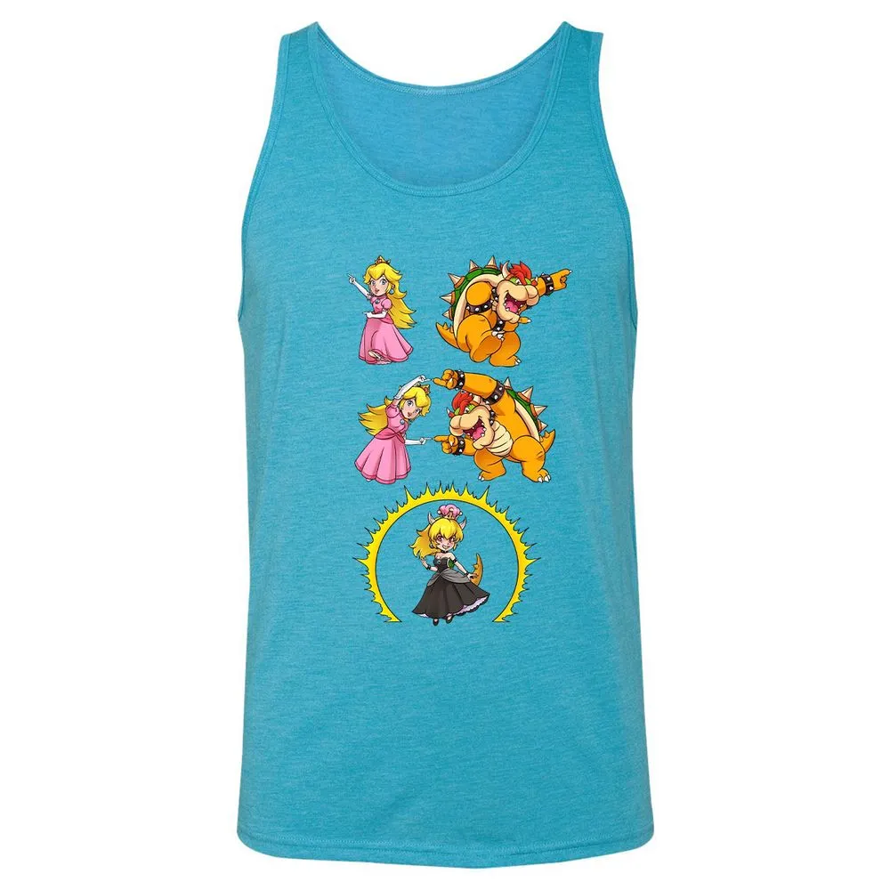 Unisex Jersey Tank - 4WD5R4Q5 - Aqua Triblend - 3