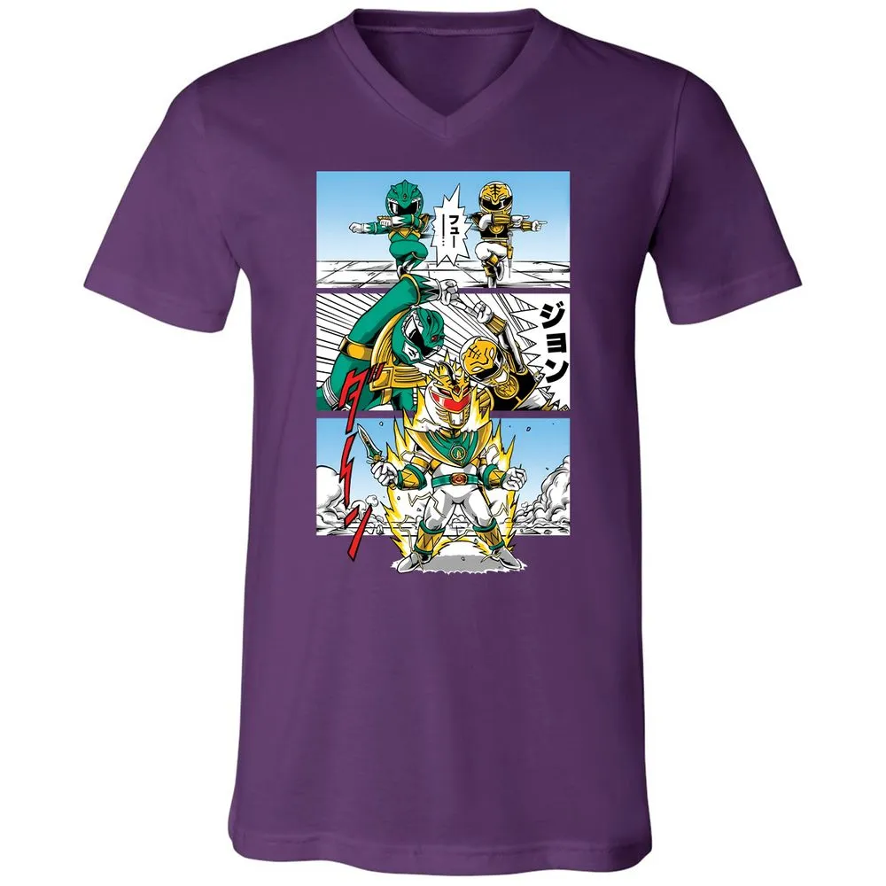 Unisex V-Neck T-Shirt - D6NY6WLQ - Team Purple - 9