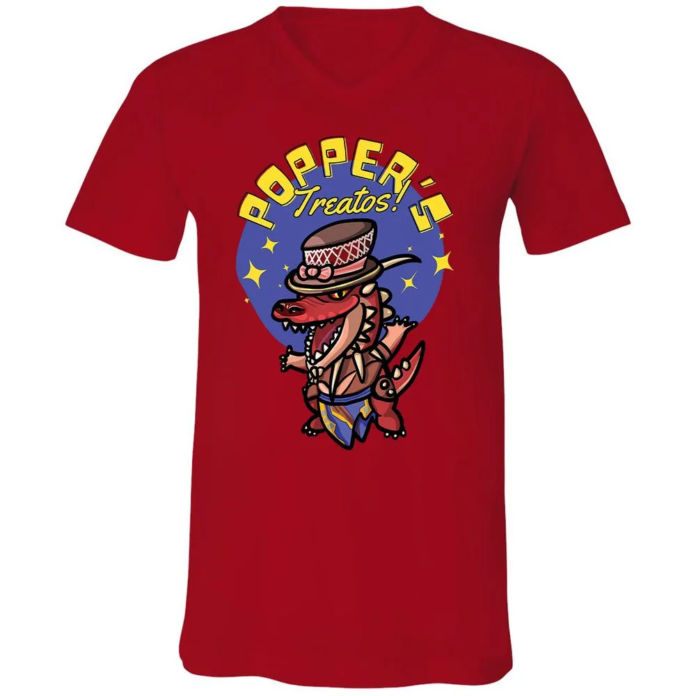 Unisex V-Neck T-Shirt - KR6FB83B - Red - 3