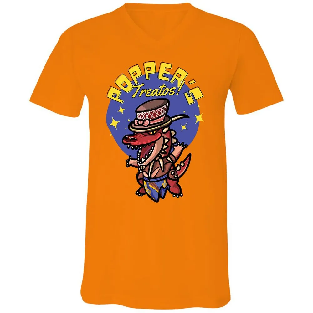 Unisex V-Neck T-Shirt - KR6FB83B - Orange - 11