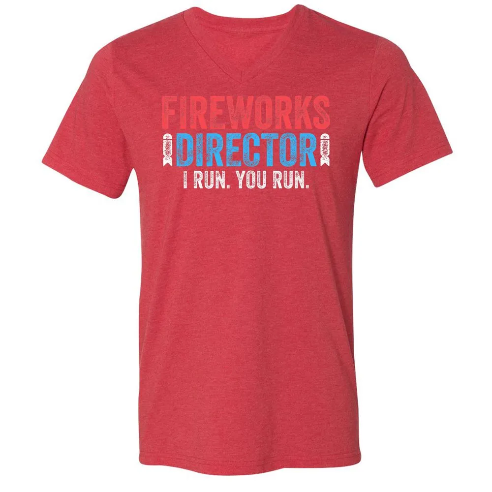 Unisex V-Neck T-Shirt - JLF2MWJB - Heather Red - 16