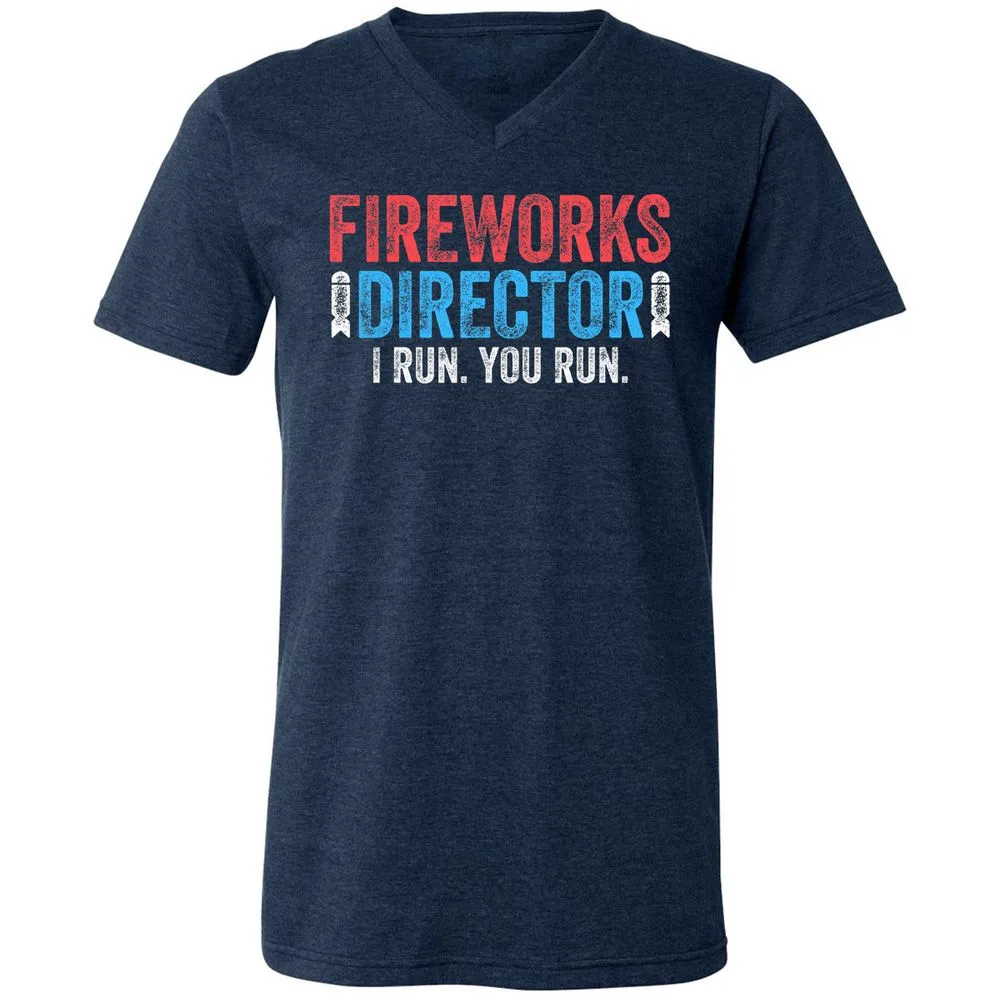 Unisex V-Neck T-Shirt - JLF2MWJB - Heather Navy - 15