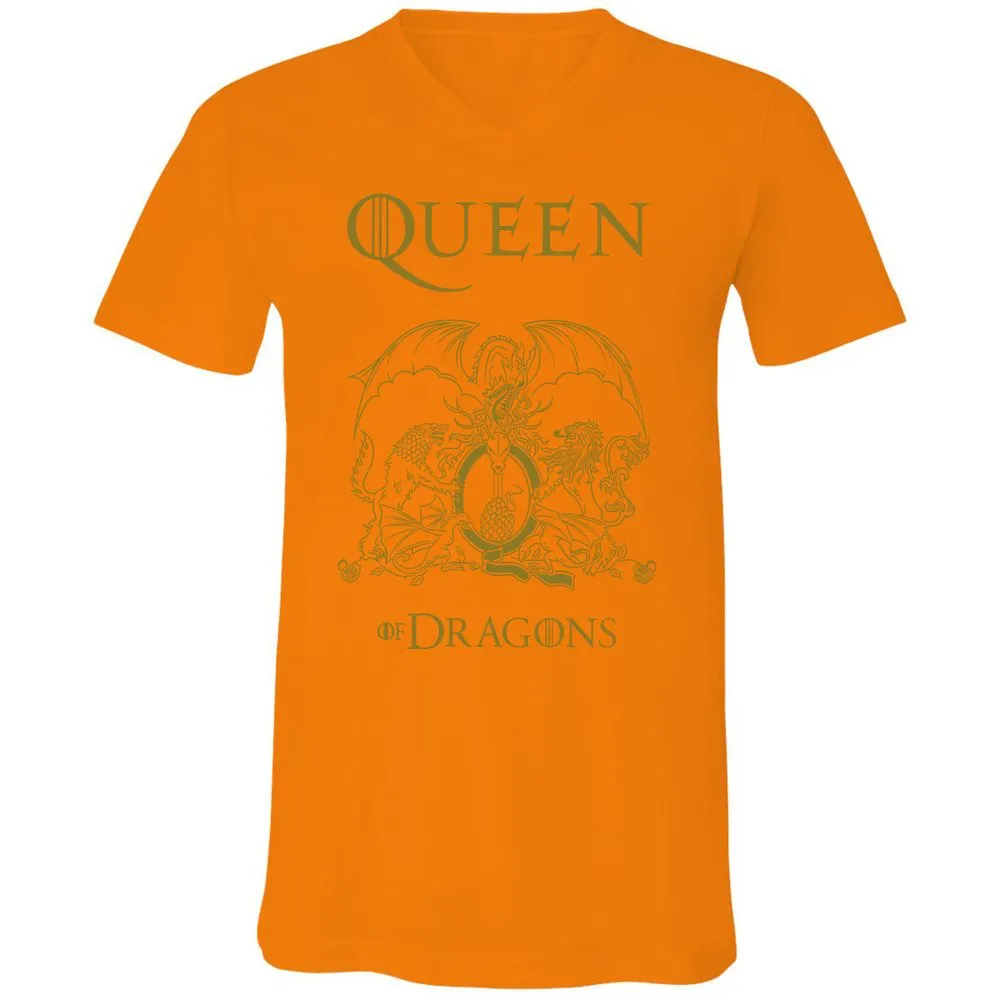 Unisex V-Neck T-Shirt - H6GQRTWP - Orange - 11
