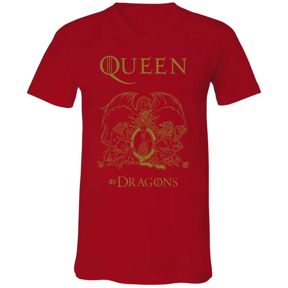 Unisex V-Neck T-Shirt - H6GQRTWP - Red - 3