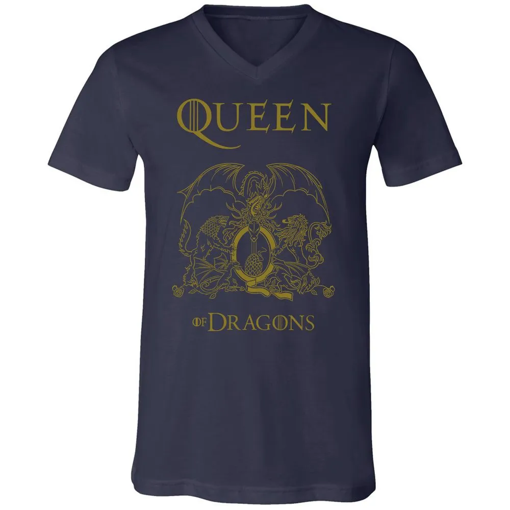 Unisex V-Neck T-Shirt - H6GQRTWP - Navy - 2
