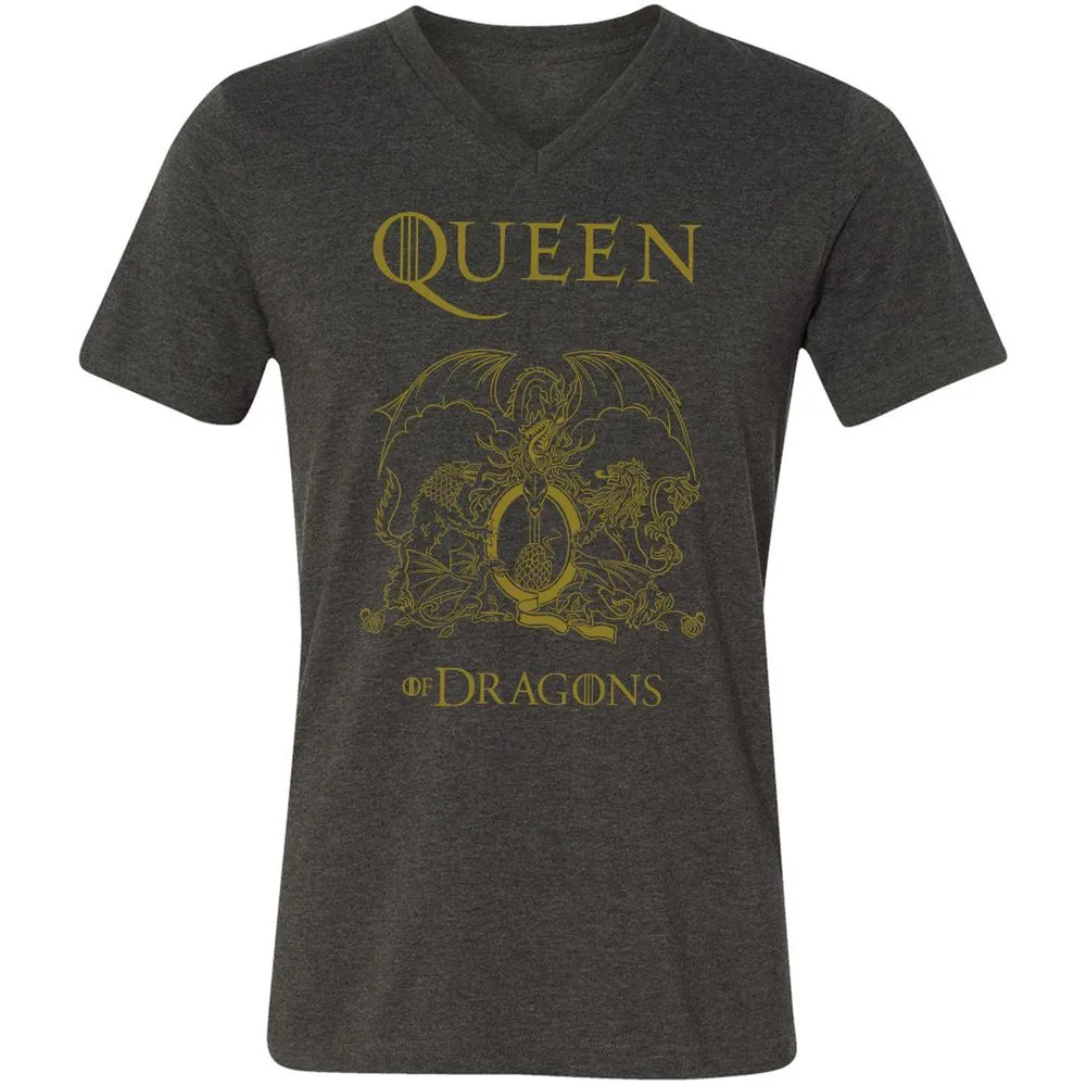Unisex V-Neck T-Shirt - H6GQRTWP - Dark Grey Heather - 8